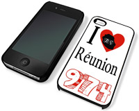 Coque  Iphone 4 et 4S  I love Réunion 974