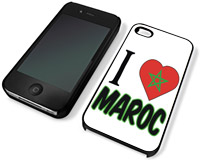 Coque Iphone 4 et 4S  I love Maroc