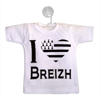 Mini tee shirt I love Breizh