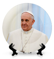 Assiette Décorative Pape François