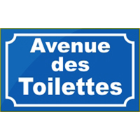 Plaque  " Avenue des toilettes "