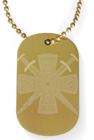Plaque GI Gravée Croix Celtique en Laiton