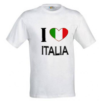 Tee-shirt blanc  I love Italia